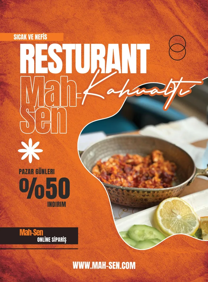 Mah-Sen restoran kahvaltı kampanyası broşürü